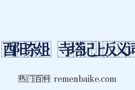 酉阳杂俎·寺塔记上反义词是什么意思的图片